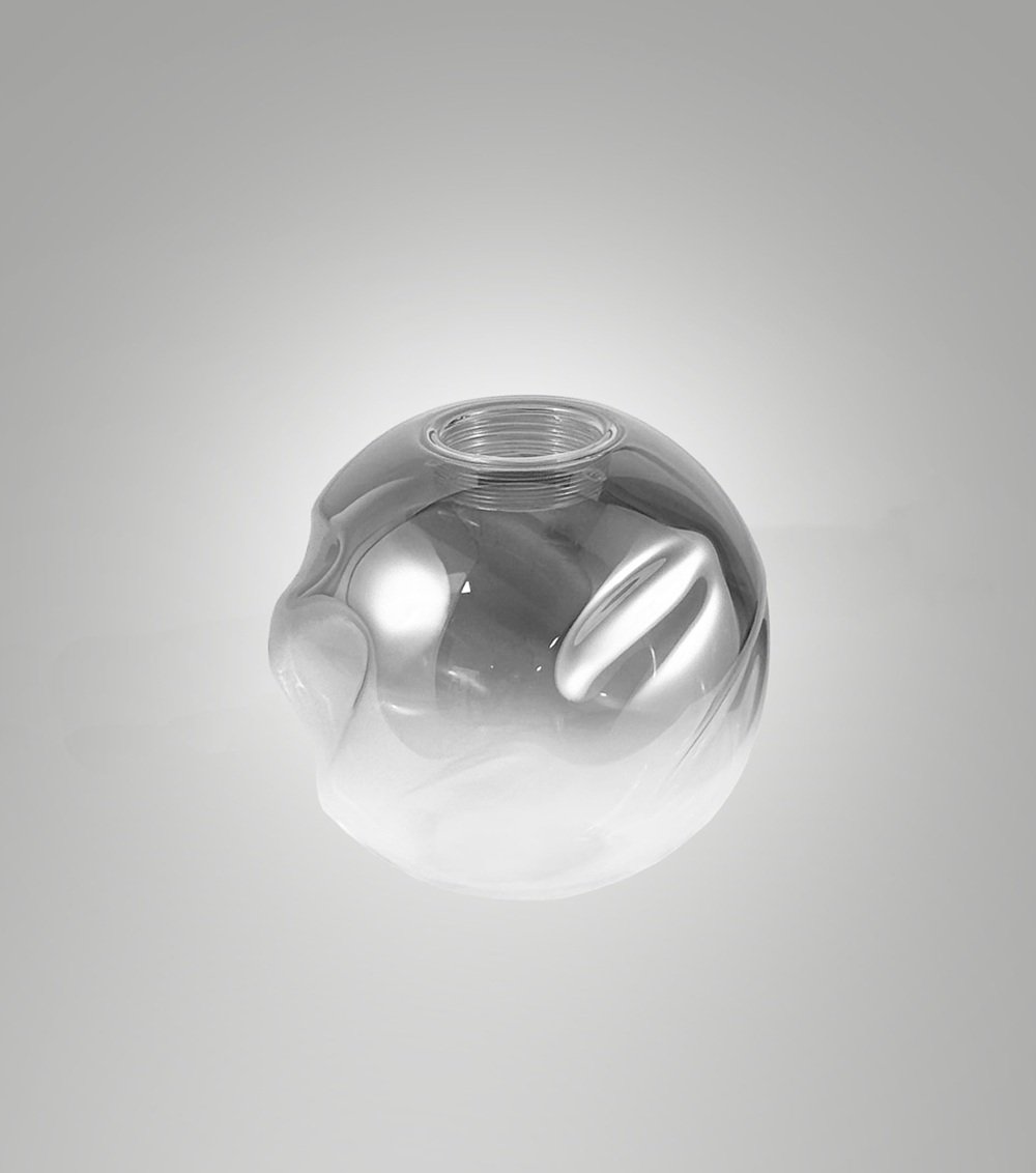 Levně FABAS 3848-51-379 Stínidlo Kit Luci Glass pro závěsnou základnu 8W šedá - FABAS