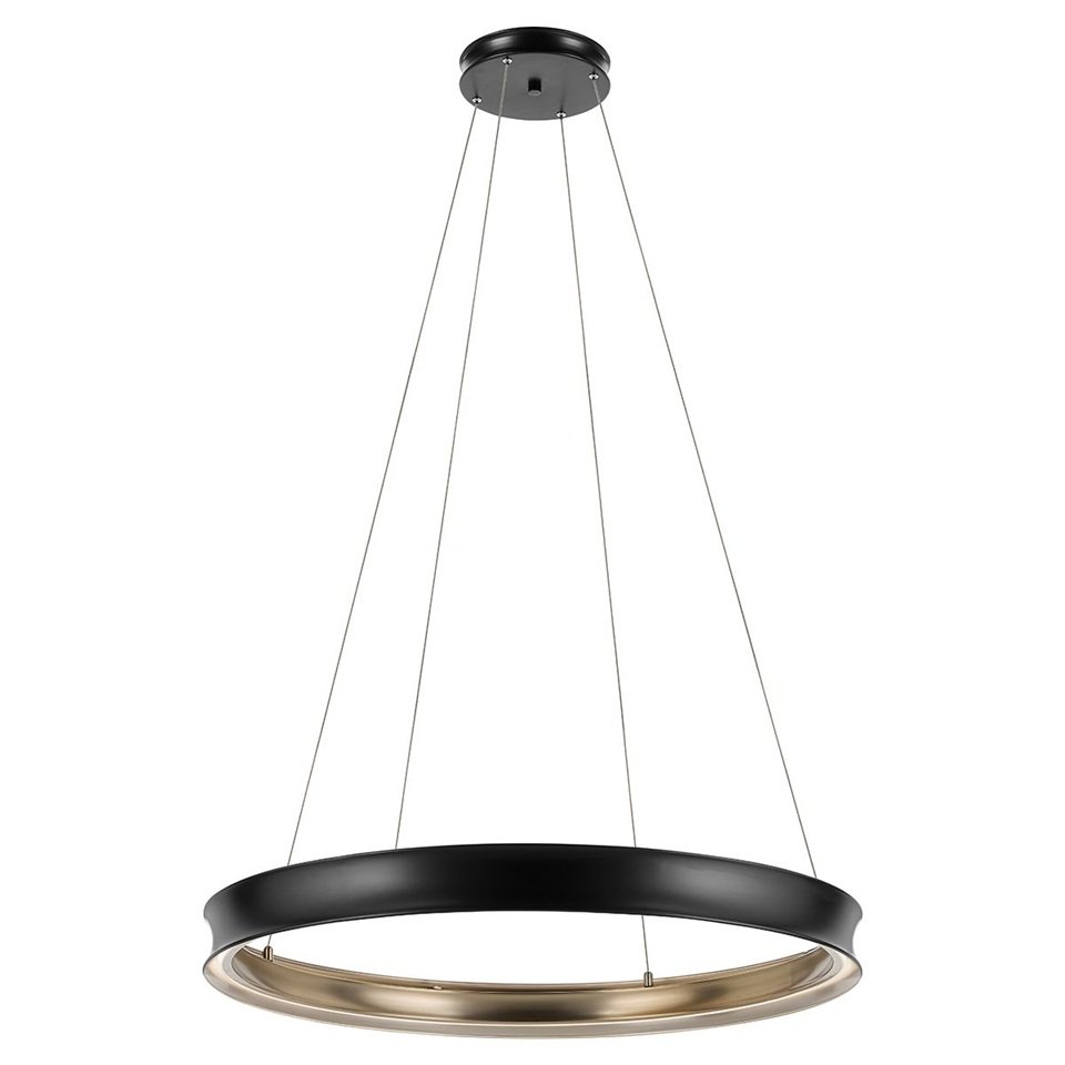 ELS KL-LAROUSSE-LED-L-BKB Závěsné svítidlo Larousse LED 110W 3000K 1800lm černá / bronz 100cm - Elstead