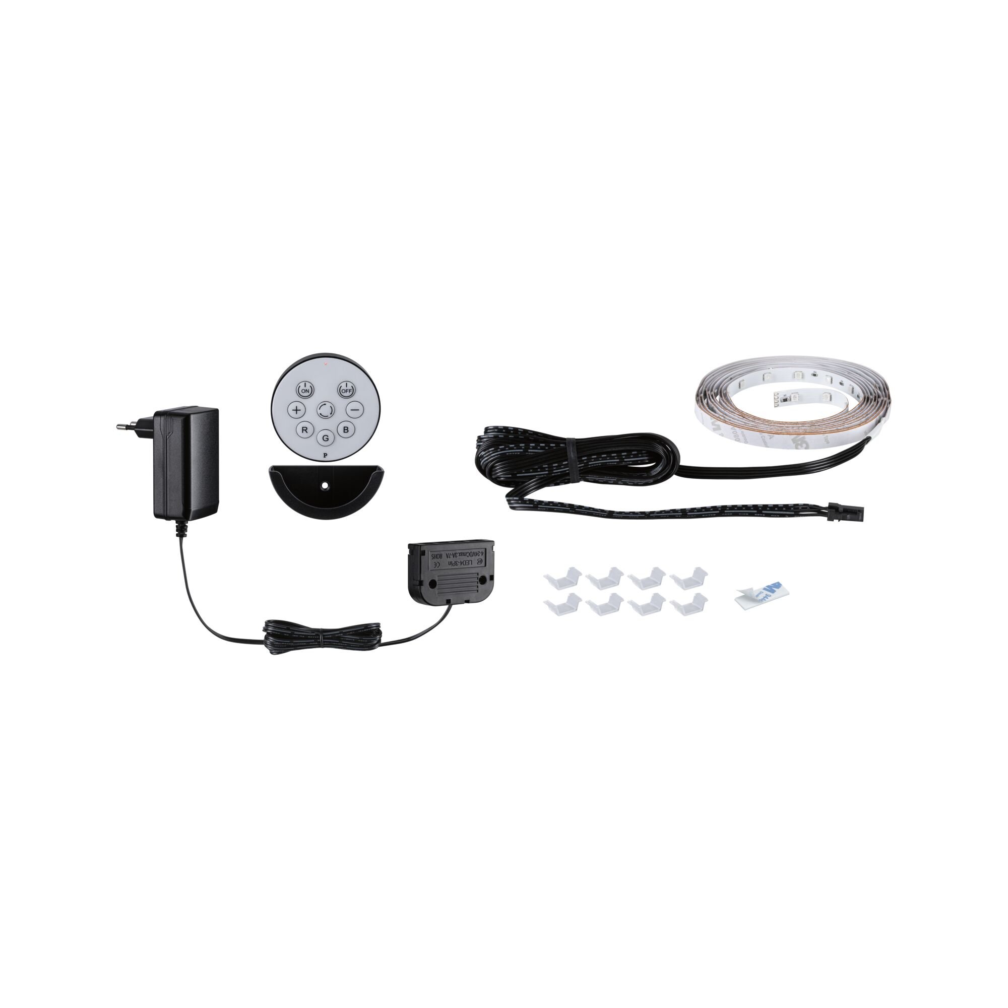 Levně P 79574 LED Strip Akustický Panel základní sada 2,4m RGB černá - PAULMANN