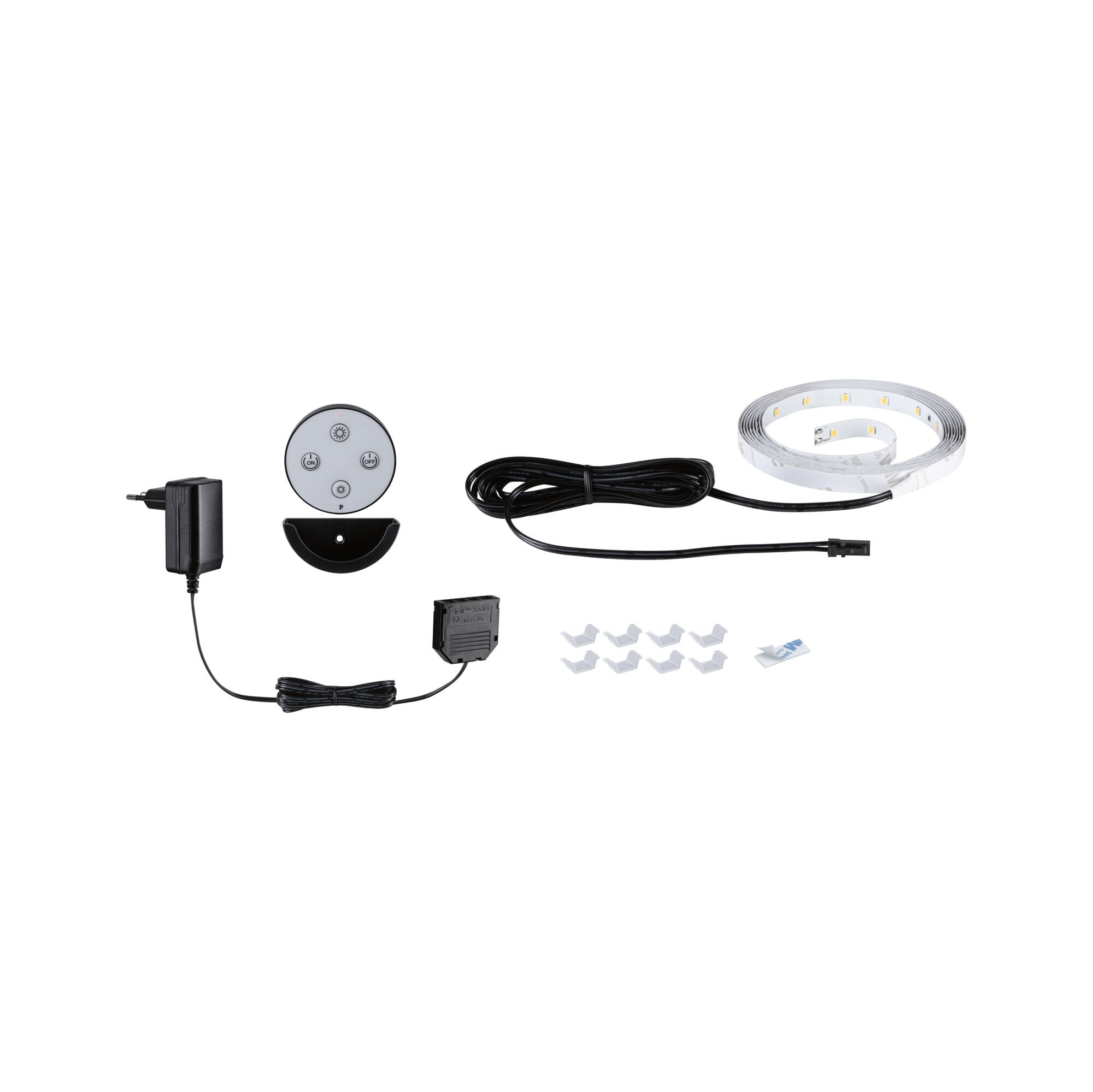 Levně P 79575 LED Strip Akustický Panel základní sada 2,4m 3000K černá - PAULMANN