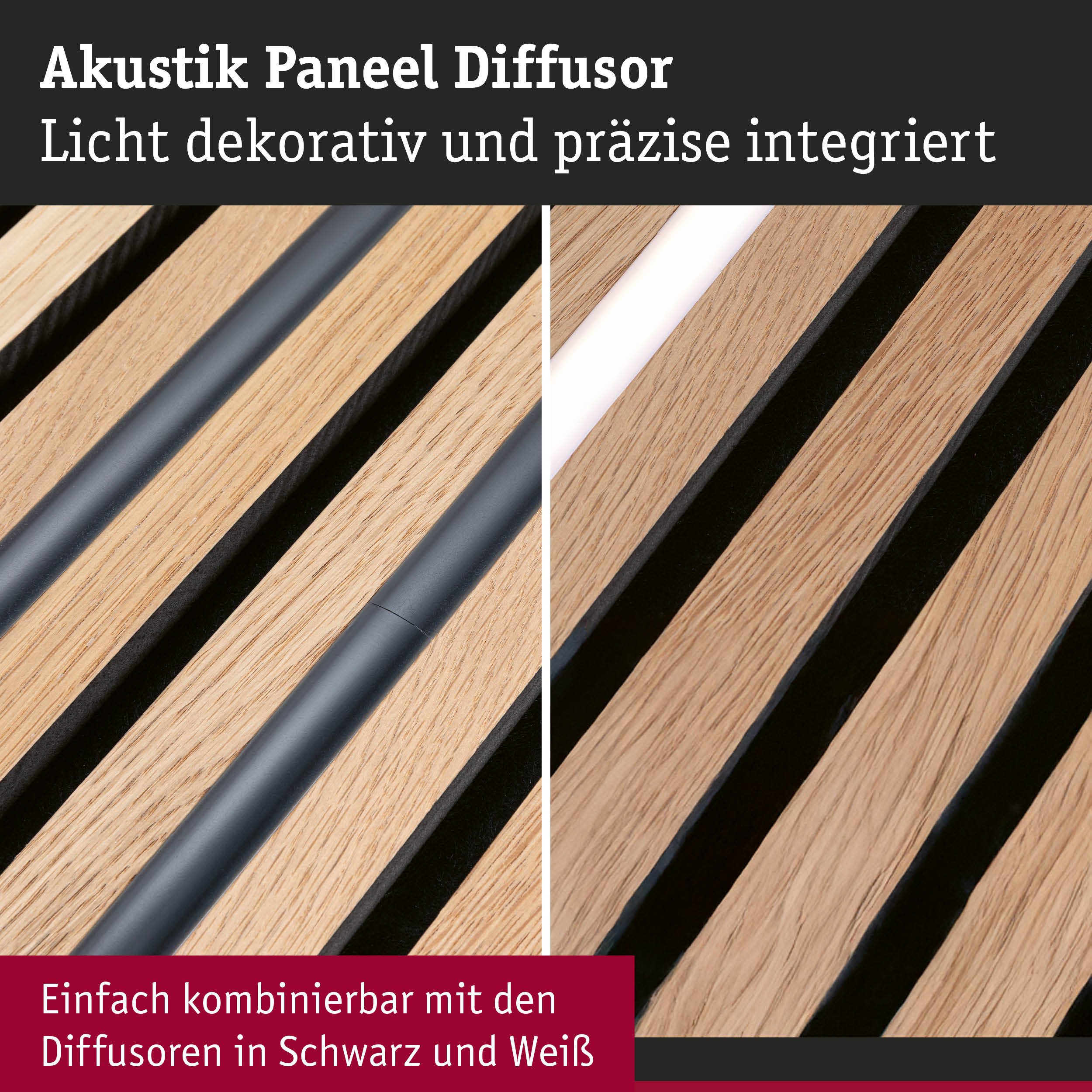 P 79577 LED Strip Akustický Panel prodloužení 2,4m 3000K černá - PAULMANN (obrázek 3)