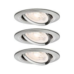 Obrázek pro produkt LED vestavné svítidlo Nova Plus GU10 Flat IP65 93mm 3x4,9W 230V stmívatelné 2700K kov kartáčovaný - PAULMANN