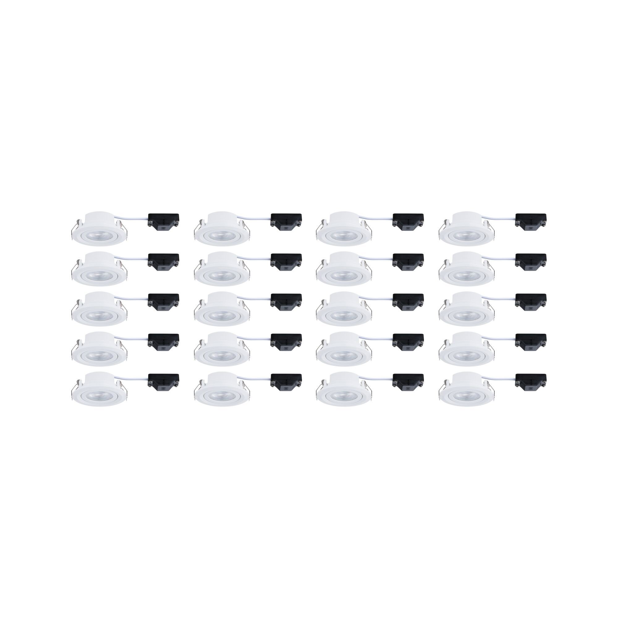P 93166 LED vestavné svítidlo FixedLED 20ks sada výklopné 25° 20x4,8W 230V 3000K bílá - PAULMANN (obrázek 9)