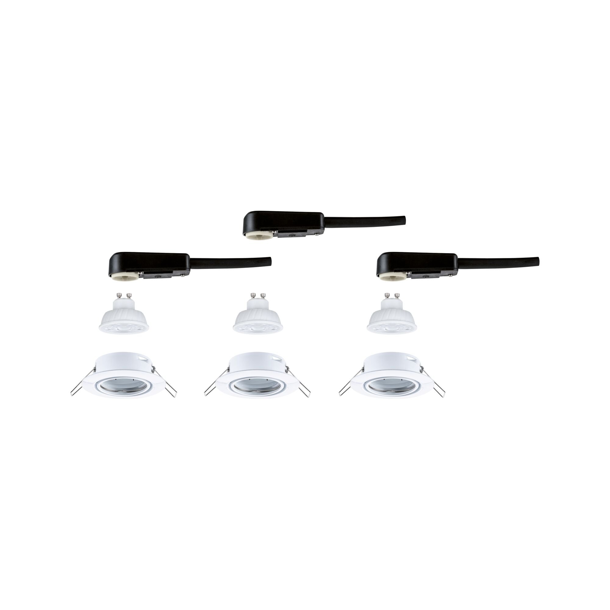 P 94952 LED vestavné svítidlo Base GU10 Flat výklopné 3x4,9W 230V stmívatelné 2700K bílá - PAULMANN (obrázek 11)