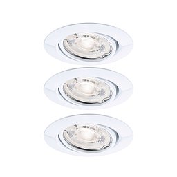 Obrázek pro produkt LED vestavné svítidlo Base GU10 Flat výklopné 3x4,9W 230V stmívatelné 2700K bílá - PAULMANN
