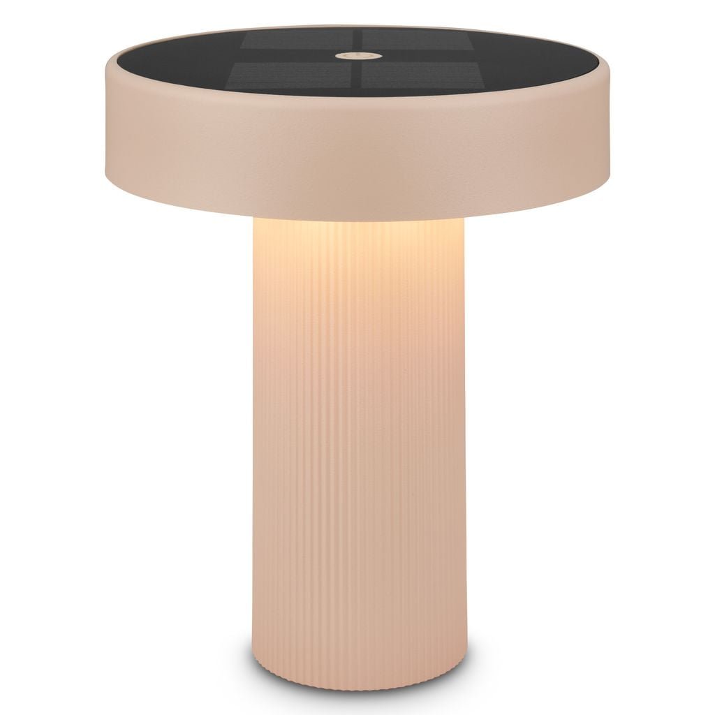 BRI 7691011 POGA LED solární + dobíjecí stolní lampa béžová 1W 150lm 3000K stmívatelná - BRILONER