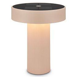 Obrázek pro produkt POGA LED solární + dobíjecí stolní lampa béžová 1W 150lm 3000K stmívatelná - BRILONER
