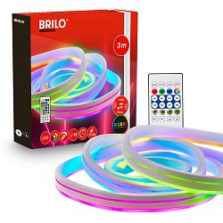 Obrázek pro produkt RGBIC USB NEON LED pásek Flexible 3m 8W dálk.ovládání + USB - BRILONER