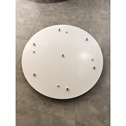 Obrázek pro produkt VÝPRODEJ - Baldachýn kulatý bílý pro 7 svítidel s dekorem kuliček 56cm - BOMMA