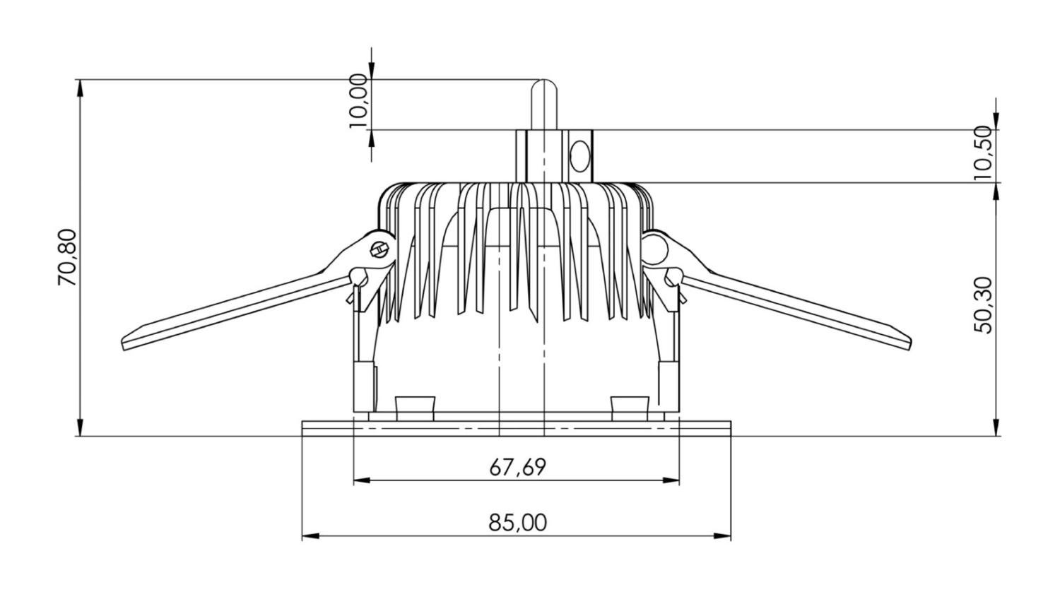 IMPR 565498 Deko-Light vestavné bodové svítidlo Tarvos 68, 7 W, DALI, 3000 K, 45 st., bílá - DEKOLIGHT (obrázek 6)