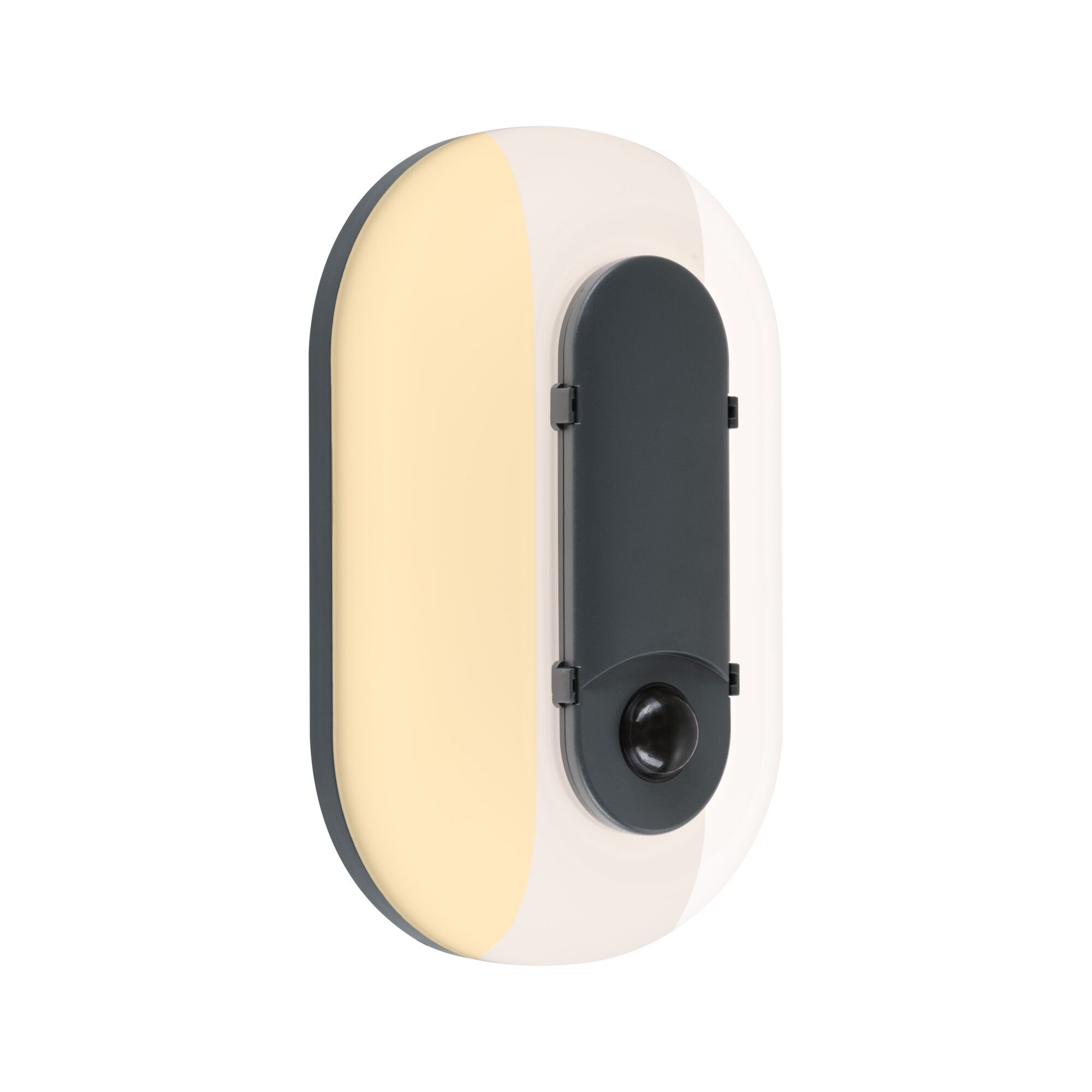 P 94958 LED venkovní nástěnné svítidlo Elunor pohybové čidlo IP65 podlouhlé 122x212mm 2200 - 4000K 18,5W 230V antracit/bílá polykarbonát - PAULMANN