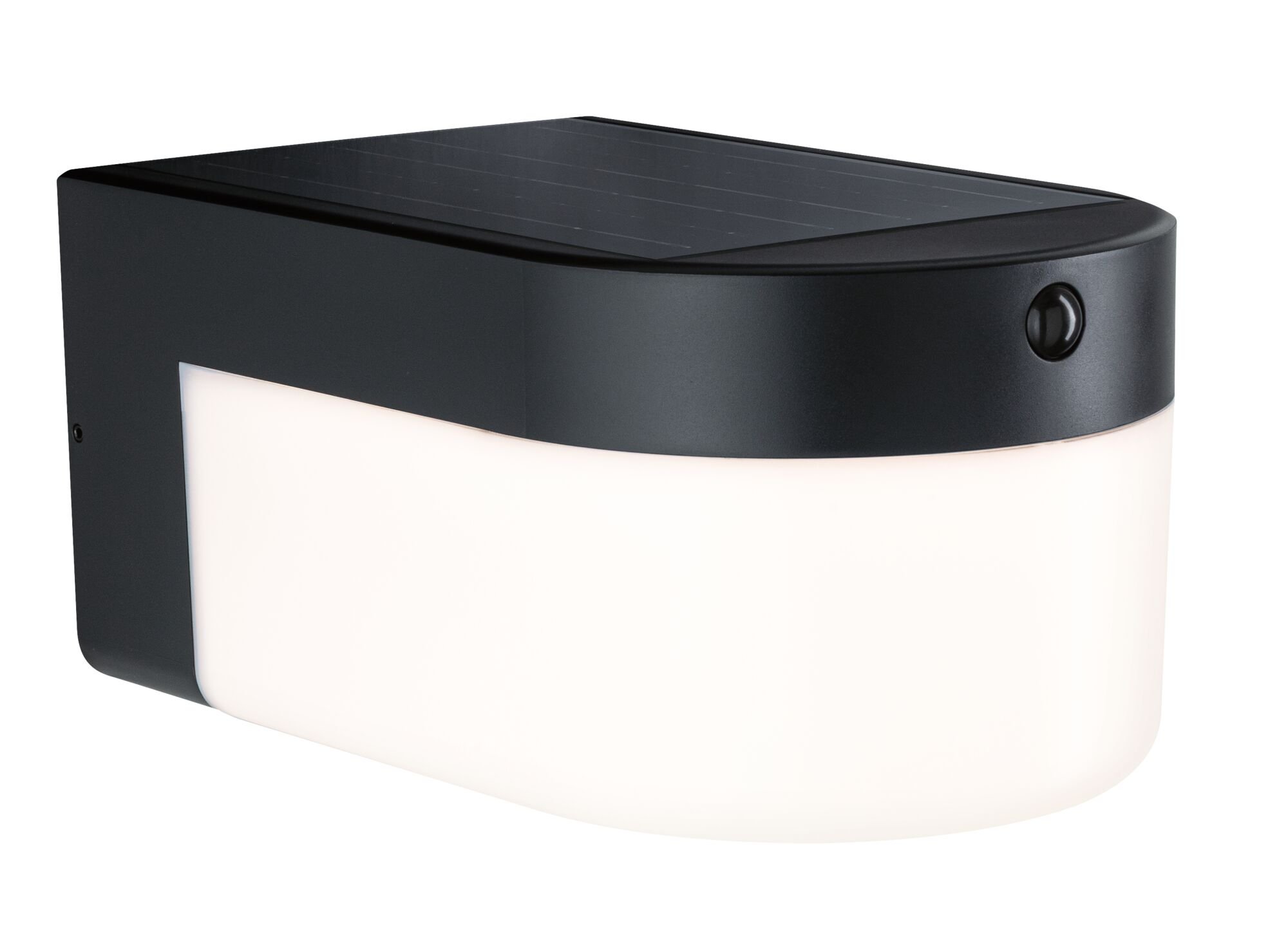 P 95747 Hybrid LED venkovní nástěnné svítidlo Calyne domovní 230V + solární IP44 hranaté 145x229mm 3000K 2,3W 230V černá - PAULMANN