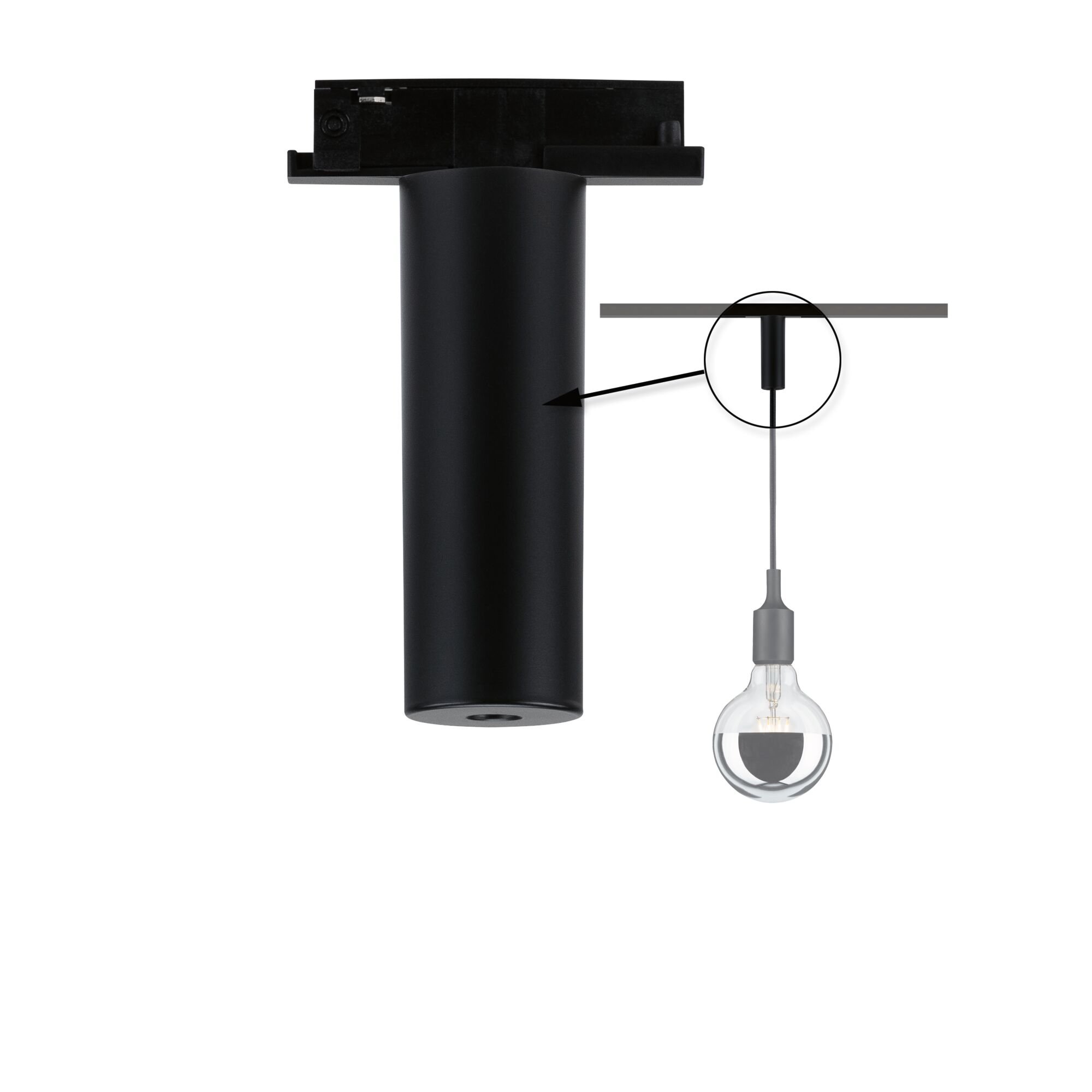 P 95791 URail univerzální adaptér pro závěs max. 50W 230V černá mat - PAULMANN