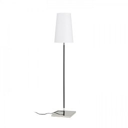 Obrázek pro produkt VÝPRODEJ VZORKU - LULU stojanová bílé stínidlo/noha černá chrom 230V E27 28W - RED - DESIGN RENDL