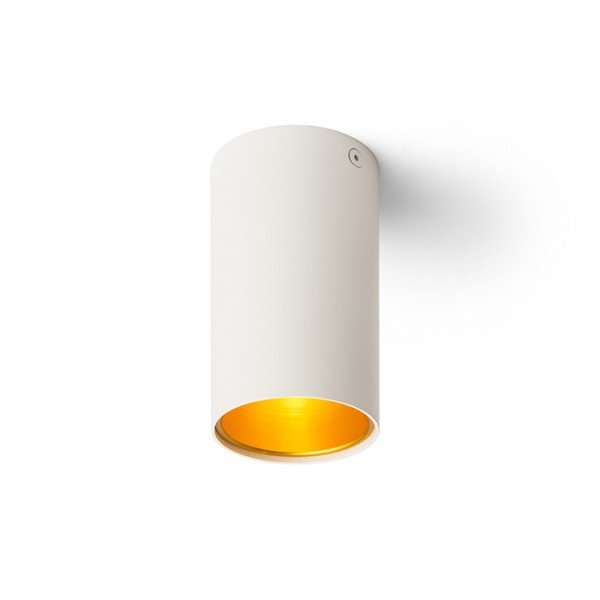 RED R12745X VÝPRODEJ VZORKU - TUBA stropní matná bílá/zlatá 230V GU10 35W - RED - DESIGN RENDL