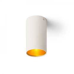 Obrázek pro produkt VÝPRODEJ VZORKU - TUBA stropní matná bílá/zlatá 230V GU10 35W - RED - DESIGN RENDL