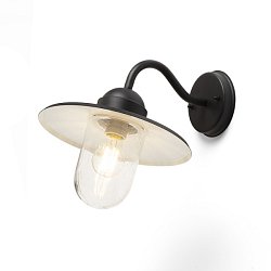 Obrázek pro produkt VÝPRODEJ VZORKU - BEACON nástěnná černá strukturované sklo 230V E27 60W IP44 - RED - DESIGN RENDL