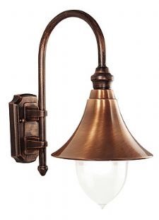 Levně LAN 100A01S Venkovní nástěnné svítidlo LAMPARA E27 100W hnědá + měď - LANDA Lighting