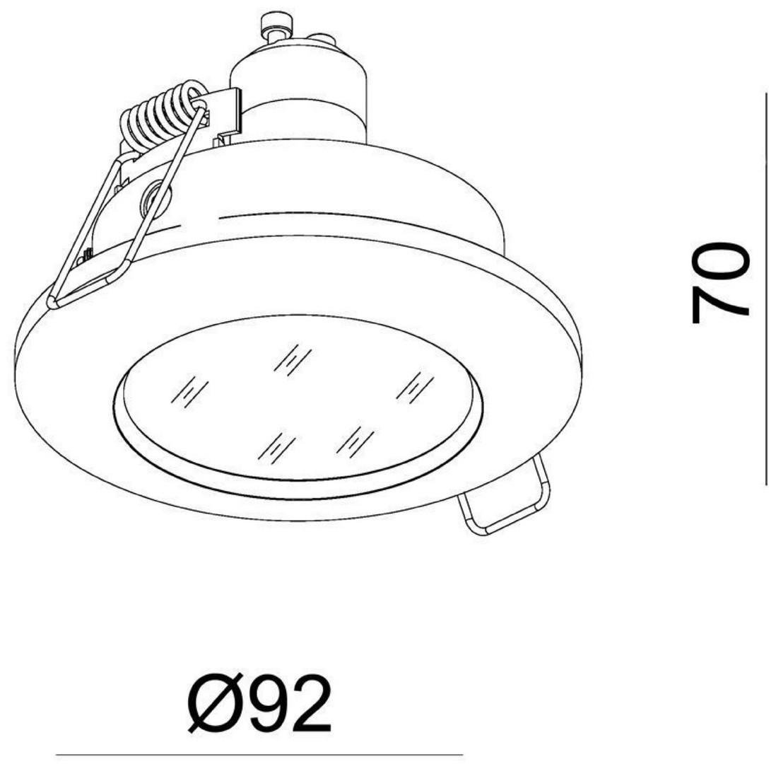 Obrázek produktu Zápustné svítidlo GU10 hliník krycí sklo - LIGHT IMPRESSIONS 2 Obrázek produktu Zápustné svítidlo GU10 hliník krycí sklo - LIGHT IMPRESSIONS 2