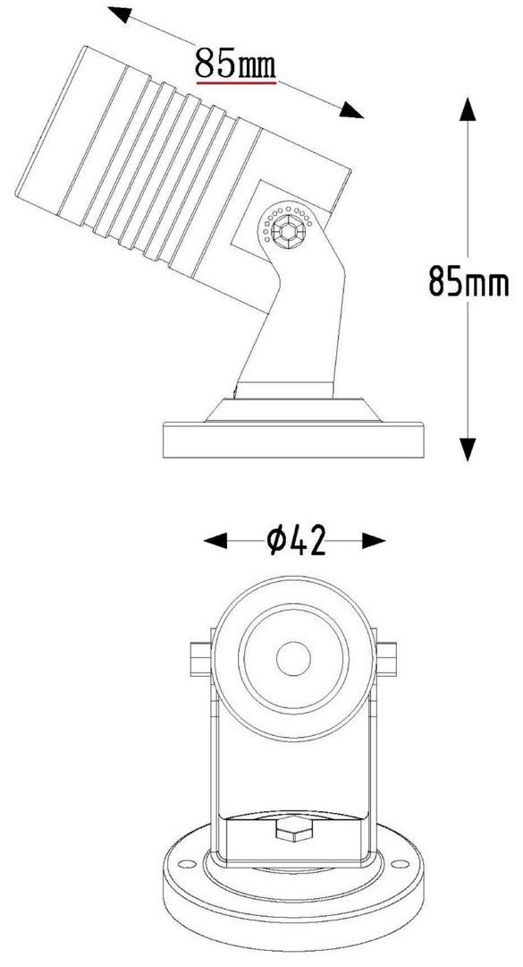 Obrázek produktu Venkovní svítidlo spot Kapego Mini studená bílá 230V 1x3W - LIGHT IMPRESSIONS 2 Obrázek produktu Venkovní svítidlo spot Kapego Mini studená bílá 230V 1x3W - LIGHT IMPRESSIONS 2