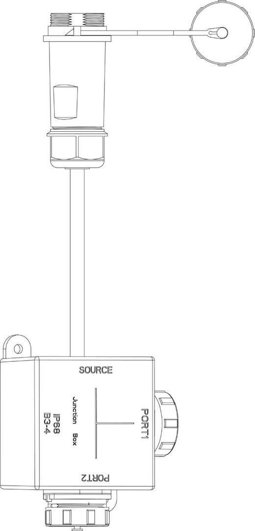 IMPR 730301 Venkovní rozdělovník Weipu dvojitý kabel 30cm 4- pólový IP67 2 - DEKOLIGHT (obrázek 2)