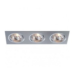 Obrázek pro produkt Vestavné svítidlo Aluminio Plata, kartáčovaný hliník 3x75W, 230V - BPM
