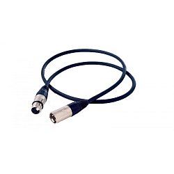 Obrázek pro produkt XLR kabel 3-pólový Male/Female Neutrik černý 10m - DEKOLIGHT