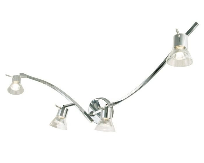 PANIT SPT073 Bodové svítidlo HOUSTON náklopná chrom 230V GU10 4x50W - PAN INTERN.