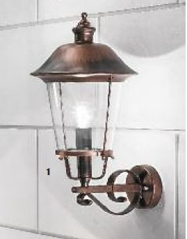 OR AL 11K/360.00 NA Venkovní nástěnné svítidlo 1x100W E27,černá měď, IP44,výška 50cm - ORION