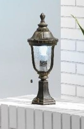 OR AL 11-1121/1 Venkovní sloupkové svítidlo 1x13W, patina, IP44,výška 51cm - ORION