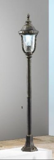 OR AL 11-1122/1 Venkovní sloupkové svítidlo 1x13W, patina, IP44,výška 112cm - ORION