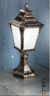 OR AL 11-1139/1 Venkovní sloupkové svítidlo 1x60W E27, patina, IP44, výška 57cm - ORION
