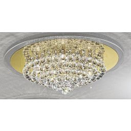 Obrázek pro produkt Stropní svítidlo 9x40W G9 zlato/křištálové závěsy, pr. 62cm - ORION