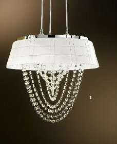 OR HL 6-1543/3 BÍLÁ Závěsné svítidlo chrom/bílá barva, výška 120cm, průměr 41 cm - ORION