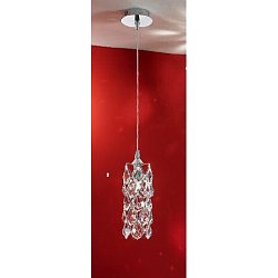 Obrázek pro produkt Závěsné svítidlo 1x40W G9 chrom/křišťál "Asfour", průměr 9cm - ORION