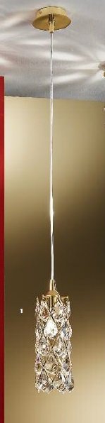 OR HL 6-1549/1 ZLAT Závěsné svítidlo 1x40W G9 zlato/křišťál 