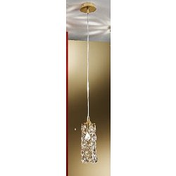 Obrázek pro produkt Závěsné svítidlo 1x40W G9 zlato/křišťál "Asfour", průměr 9cm - ORION