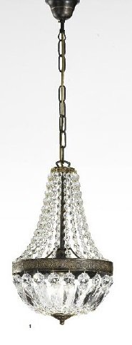 OR HL 6-1551/1 Závěsné svítidlo 1xE27 antik/křišťálové závěsy, průměr 25cm - ORION