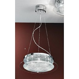 Obrázek pro produkt Závěsné svítidlo 6x20W G4 chrom/křišťál K9, průměr 50 cm - ORION