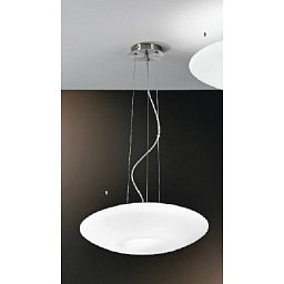 Obrázek pro produkt Závěsné svítidlo 2x60W E27 satin/opál sklo, průměr 49cm - ORION