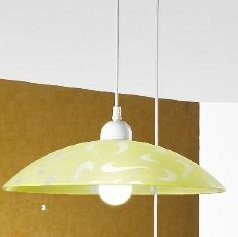 OR KL 8-215 ŽLUTÁ Závěsné svítidlo 1x60W E27, žlutá barva, průměr 40cm - ORION