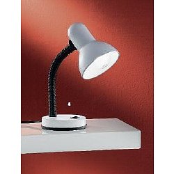 Obrázek pro produkt Stolní lampa 1xE27, bílá barva, výška 33cm, vypínač - ORION