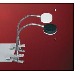 Obrázek pro produkt Stolní lampa 1x3W LED chrom / bílá barva, se svorkou,výška 42cm - ORION