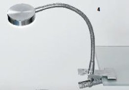 OR LA 4-1134/1 CHRO Stolní lampa 1x3W LED chrom, se svorkou, výška 42 cm - ORION