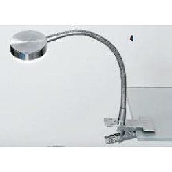 Obrázek pro produkt Stolní lampa 1x3W LED chrom, se svorkou, výška 42 cm - ORION