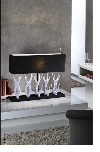 OR LA 4-1143/1 Stolní lampa 1x60W E27 dřevo, rozměr 80x20cm, výška 61cm - ORION