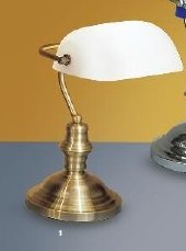OR LA 4-587/1 PATIN Stolní lampa 1xE27 patina/opal sklo, výška 35cm - ORION