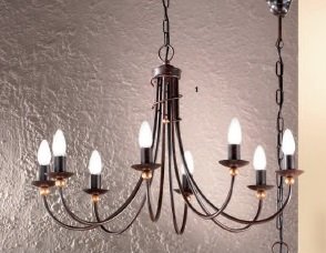 OR LU 1632/8 Závěsné svítidlo 8xE14, antik, průměr 76cm, výška 50cm - ORION