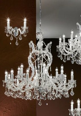 OR LU 2391/12+6 STŘ Závěsné svítidlo 18x40W E14 stříbro/křišťál, průměr 92cm - ORION