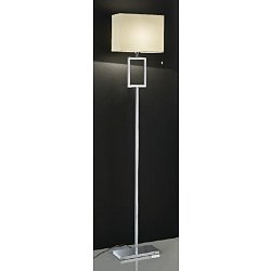 Obrázek pro produkt Stojací lampa 1x60W E27 chrom, výška 160cm, stínidlo 30x20x25cm - ORION